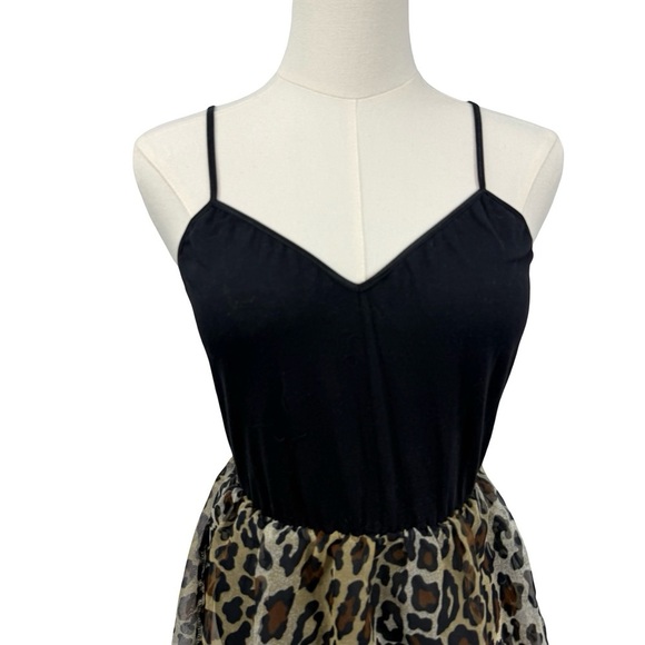 Natori Vintage Leopard Semi-Sheer Bodysuit Sz Small - Picture 8 of 9